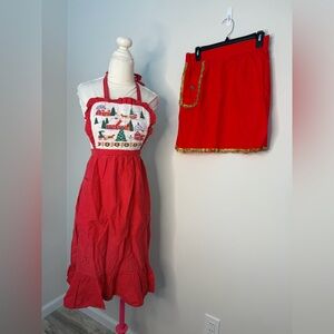 Vintage holiday aprons
